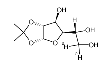 1,2-O-Isopropyliden-α-D-[6,6-D2]glucofuranose结构式