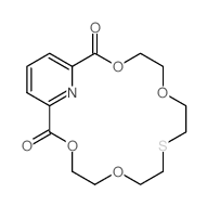 3,6,12,15-Tetraoxa-9-thia-21-azabicyclo(15.3.1)henicosa-1(21),17,19-triene-2,16-dione Structure