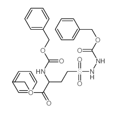 benzyl 2-phenylmethoxycarbonylamino-4-(phenylmethoxycarbonylaminosulfamoyl)butanoate结构式