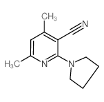 4,6-二甲基-2-(吡咯烷-1-基)烟腈结构式