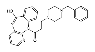 11-[3-(4-benzylpiperazin-1-yl)propanoyl]-5H-pyrido[2,3-b][1,4]benzodiazepin-6-one Structure