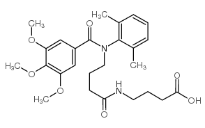 N-(N-(3,4,5-Trimethoxybenzoyl)-4-(2,6-dimethylanilino)butyryl)-4-amino butyric acid结构式