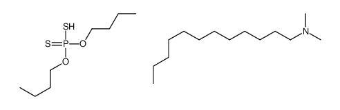 dibutoxy-sulfanyl-sulfanylidene-λ5-phosphane,N,N-dimethyldodecan-1-amine Structure