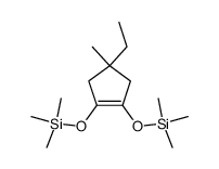 ((4-ethyl-4-methylcyclopent-1-ene-1,2-diyl)bis(oxy))bis(trimethylsilane)结构式
