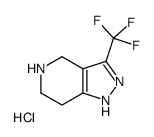3-(三氟甲基)-4,5,6,7-四氢-1H-吡唑并[4,3-c]吡啶盐酸盐结构式