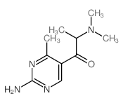 1-Propanone,1-(2-amino-4-methyl-5-pyrimidinyl)-2-(dimethylamino)-结构式