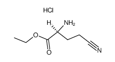 ethyl (S)-2-amino-4-cyanobutanoate hydrochloride结构式