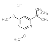 (2,6-dimethoxypyrimidin-4-yl)-trimethyl-azanium结构式