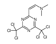 (E)-2-[4,6-Bis(trichloromethyl)-1,3,5-triazin-2-yl]-N,N-dimethyle thenamine Structure