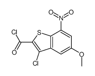 3-chloro-5-methoxy-7-nitro-1-benzothiophene-2-carbonyl chloride Structure