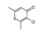4H-Thiopyran-4-one,3-chloro-2,6-dimethyl-结构式