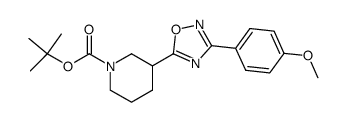 3-[3-(4-methoxy-phenyl)-[1,2,4]oxadiazol-5-yl]-piperidine-1-carboxylic acid tert-butyl ester结构式