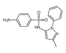 4-amino-N-(5-methyl-2-phenylpyrazol-3-yl)benzenesulfonamide structure
