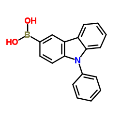 9-苯基咔唑-3-硼酸结构式