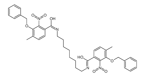 4-methyl-N-[8-[(4-methyl-2-nitro-3-phenylmethoxybenzoyl)amino]octyl]-2-nitro-3-phenylmethoxybenzamide结构式