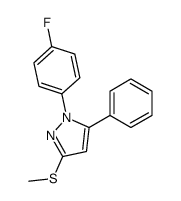 1-(4-氟苯基)-3-甲基硫代-5-苯基-1H-吡唑结构式
