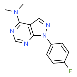 1-(4-Fluorophenyl)-N,N-dimethyl-1H-pyrazolo[3,4-d]pyrimidin-4-amine Structure
