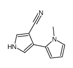 4-(1-methylpyrrol-2-yl)-1H-pyrrole-3-carbonitrile结构式
