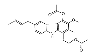 di(O-acetyl)neocarazostatin B结构式