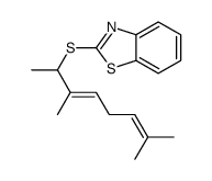 2-(3,7-dimethylocta-3,6-dien-2-ylsulfanyl)-1,3-benzothiazole结构式