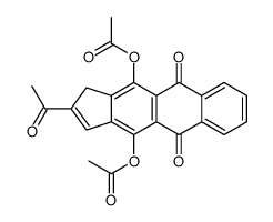 (2-acetyl-4-acetyloxy-5,10-dioxo-1H-cyclopenta[b]anthracen-11-yl) acetate Structure