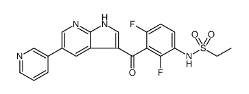 Ethanesulfonamide, N-[2,4-difluoro-3-[[5-(3-pyridinyl)-1H-pyrrolo[2,3-b]pyridin-3-yl]carbonyl]phenyl]结构式