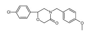 (6S)-6-(4-chlorophenyl)-4-[(4-methoxyphenyl)methyl]morpholin-3-one结构式