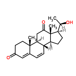 (20R)-20-Hydroxypregna-4,6-diene-3,12-dione structure