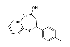 2-(4-methylphenyl)-3,5-dihydro-2H-1,5-benzothiazepin-4-one结构式