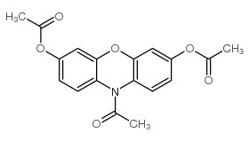 10-乙酰基苯噁嗪-3,7-二乙酸二醇酯结构式
