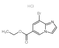 8-溴咪唑[1,2-A)吡啶-6-羧酸乙酯盐酸盐结构式