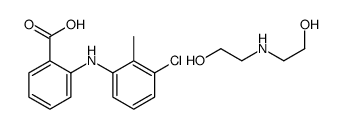 2-[(3-chloro-o-tolyl)amino]benzoic acid, compound with 2,2'-iminodiethanol (1:1)结构式