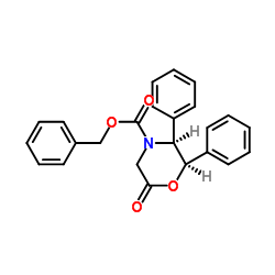 (2R,3S)-N-苄氧羰基-2,3-二苯基吗啉-6-酮结构式