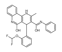 4-[2-(difluoromethoxy)phenyl]-2,6-dimethyl-3-N,5-N-diphenyl-1,4-dihydropyridine-3,5-dicarboxamide结构式