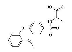 2-[[4-(2-甲氧基苯氧基)苯基]磺酰基氨基]丙酸结构式