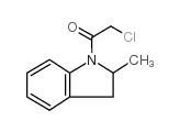 1-(氯乙酰基)-2-甲基吲哚啉结构式