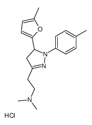 N,N-dimethyl-2-[3-(5-methylfuran-2-yl)-2-(4-methylphenyl)-3,4-dihydropyrazol-5-yl]ethanamine,hydrochloride Structure