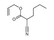 prop-2-enyl 2-cyanohexanoate结构式