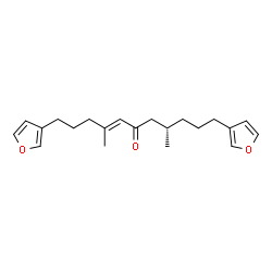 (4E,8S)-1,11-Di-3-furanyl-4,8-dimethyl-4-undecen-6-one结构式