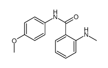 N-(4-甲氧基苯基)-2-(甲基氨基)苯甲酰胺结构式