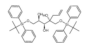 (6R,7S,8R)-6-allyl-2,2,12,12-tetramethyl-3,3,11,11-tetraphenyl-4,10-dioxa-3,11-disilatridecane-6,7,8-triol结构式