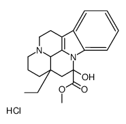 methyl (3α,14β,16α)-14,15-dihydro-14-hydroxyeburnamenine-14-carboxylate monohydrochloride structure