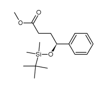 (-)-(S)-methyl 4-(dimethyl-t-butylsilyloxy)-4-phenylbutanoate结构式