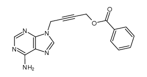 9-[1-(benzoyloxy)but-2-yn-1-yl]adenine结构式