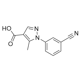 1-(3-氰基苯基)-5-甲基-1H-吡唑-4-羧酸结构式