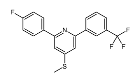 2-(4-fluorophenyl)-4-methylsulfanyl-6-[3-(trifluoromethyl)phenyl]pyridine Structure