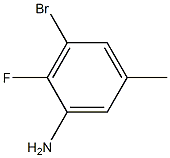 3-溴-2-氟-5-甲基苯胺结构式