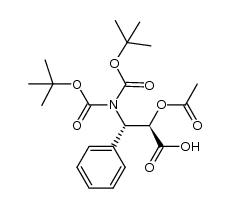 (2R,3S)-N,N-di-Boc-2-acetyl-3-phenylisoserine Structure