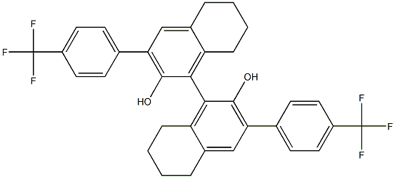 (S)-5,5',6,6',7,7',8,8'-八氢-3,3'-双[4-(三氟甲基)苯基]-1,1'-联萘酚结构式