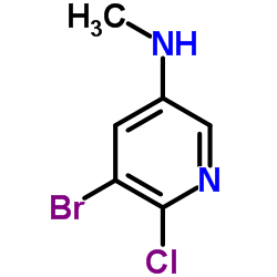 5-Bromo-6-chloro-N-methyl-3-pyridinamine Structure